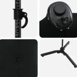 vidaXL Verstelbare Kleedvorm Man Zwart 37,5-45,5 inch Stof