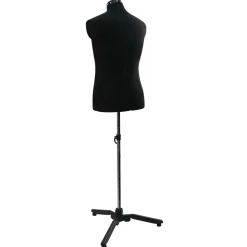 vidaXL Verstelbare Kleedvorm Man Zwart 37,5-45,5 inch Stof