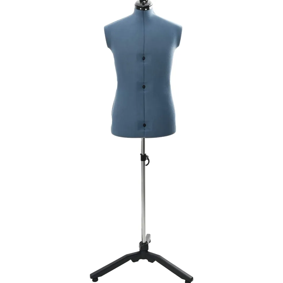 vidaXL Verstelbare Kleedvorm Man Blauw 37,5-45,5 inch Stof