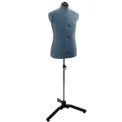 vidaXL Verstelbare Kleedvorm Man Blauw 37,5-45,5 inch Stof