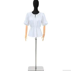 vidaXL Verstelbare mannequin van 170-218 cm met voet Man PP Zwart