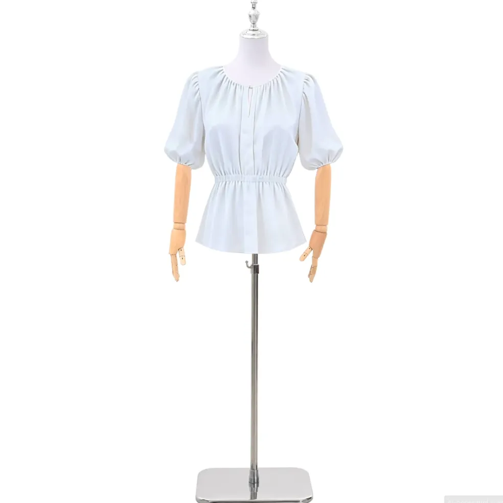 vidaXL Verstelbare mannequin van 165-213 cm met voet Vrouw PP Wit