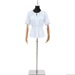 vidaXL Verstelbare mannequin van 165-213 cm met voet Vrouw PP Zwart