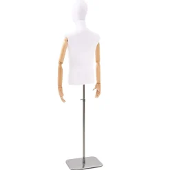 vidaXL Verstelbare mannequin van 170-218 cm met voet Man PP Wit