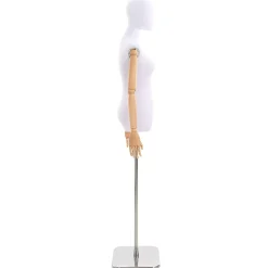 vidaXL Verstelbare mannequin van 170-218 cm met voet Man PP Zwart
