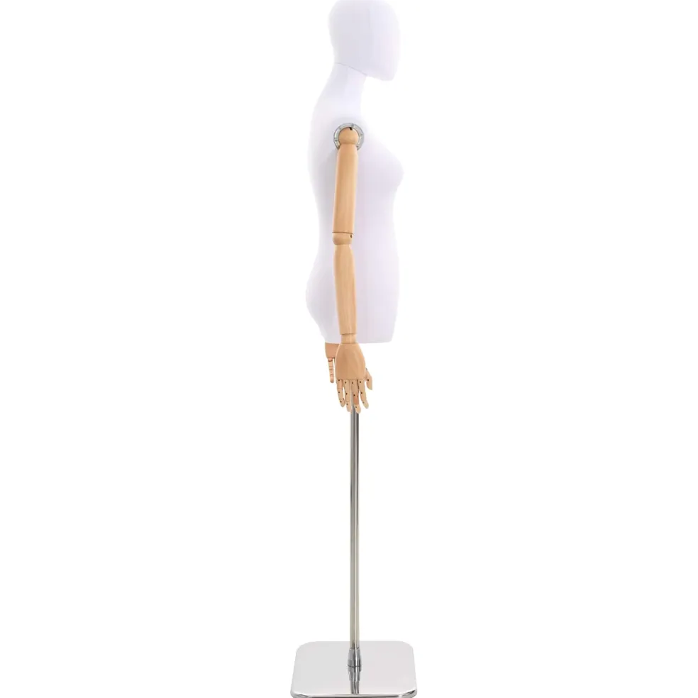 vidaXL Verstelbare mannequin van 170-218 cm met voet Man PP Zwart