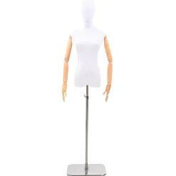 vidaXL Verstelbare mannequin van 170-218 cm met voet Man PP Zwart