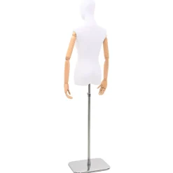 vidaXL Verstelbare mannequin van 170-218 cm met voet Man PP Zwart