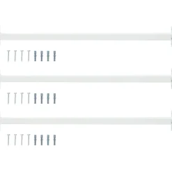 vidaXL Verstelbare raamveiligheidsbalk 3 st 710 -1200 mm Staal Wit