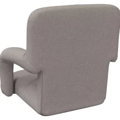 vidaXL Verstelbare vloerstoel met armleuning 5 Posities Taupe Stof