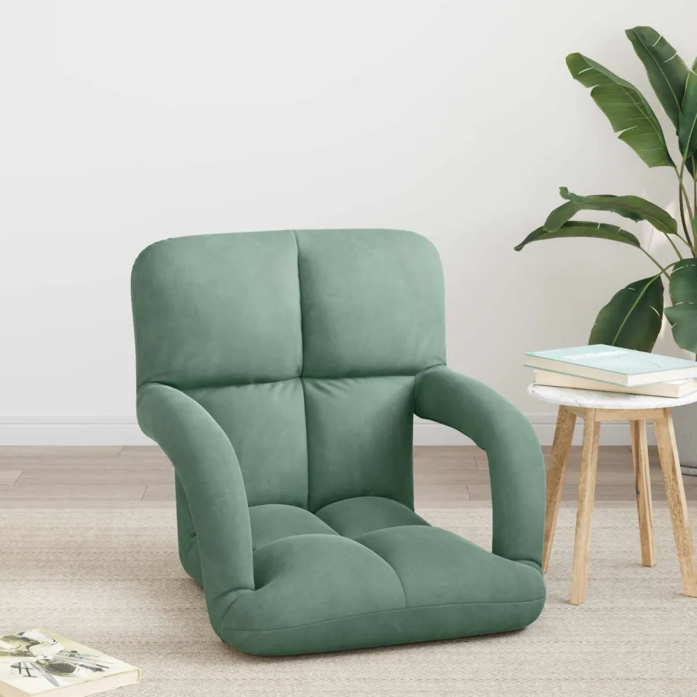 vidaXL Verstelbare vlo stoelen Zeegroen Fluweel