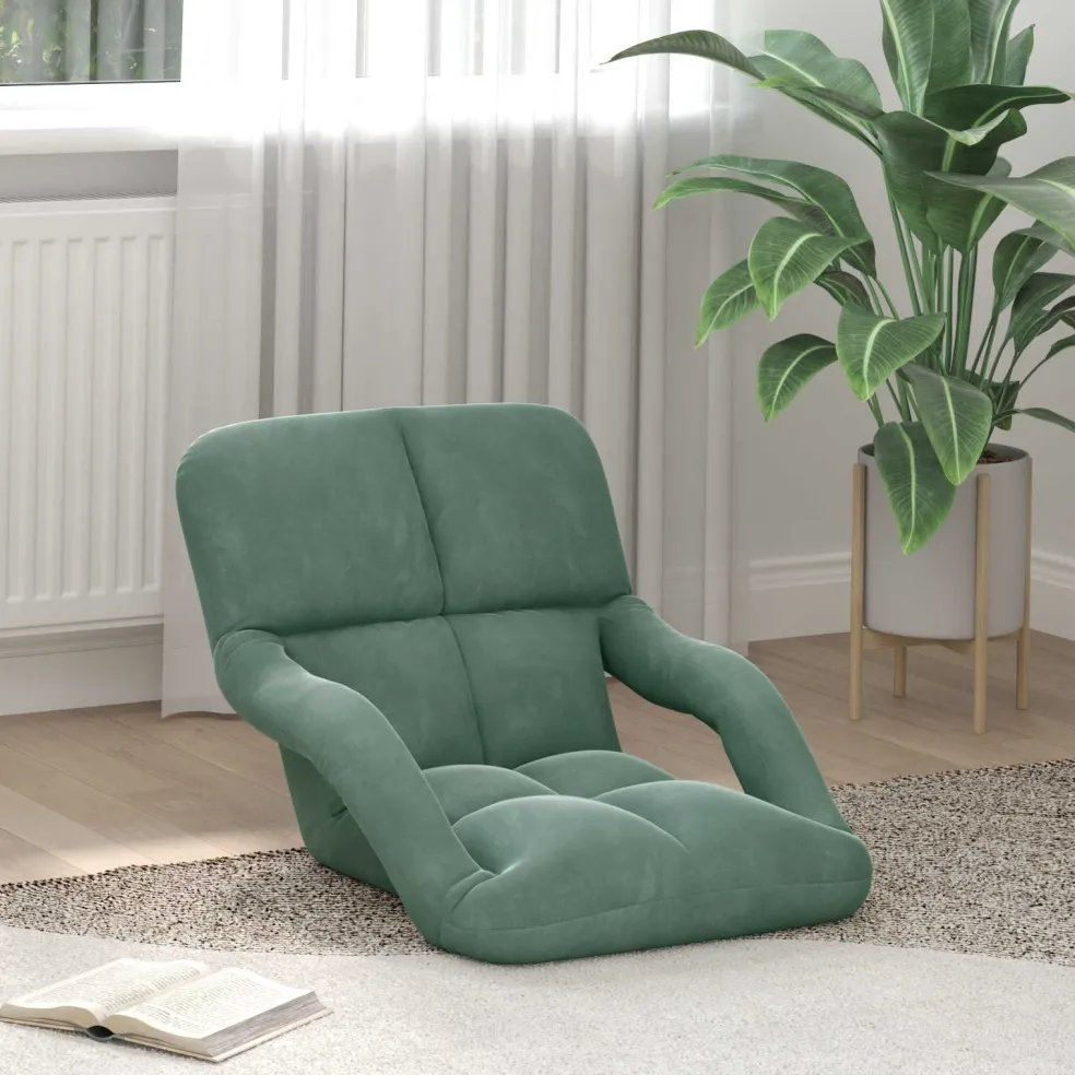 vidaXL Verstelbare vlo stoelen Zeegroen Fluweel