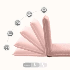 vidaXL Verstelbare vlo stoelen Crèmekleurig Stof