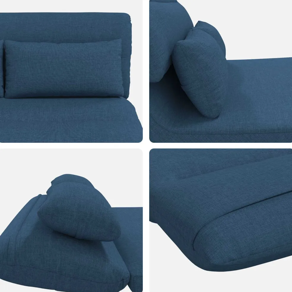 vidaXL Verstelbare vlo stoelen Blauw Stof