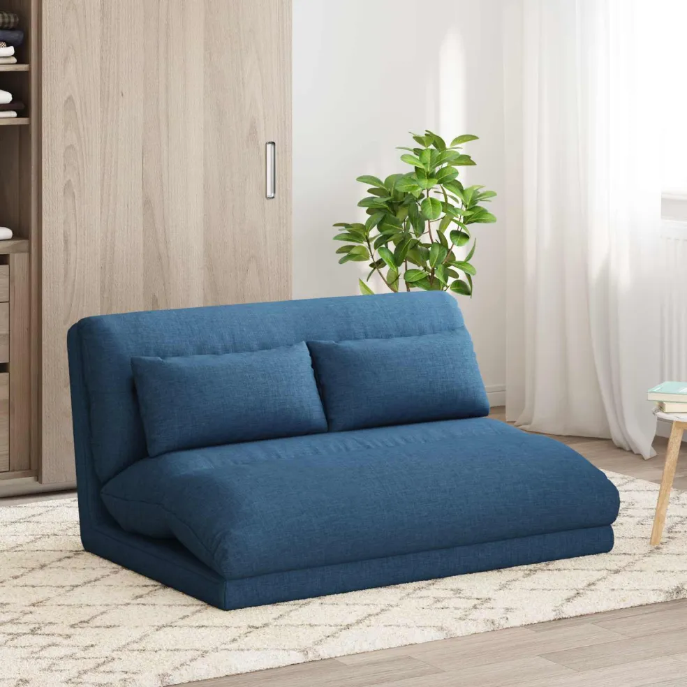 vidaXL Verstelbare vlo stoelen Blauw Stof
