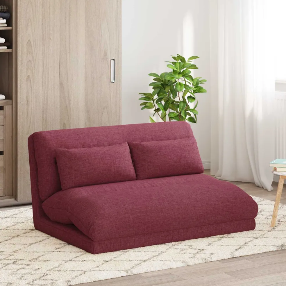 vidaXL Verstelbare vlo stoelen Wijnrood Stof