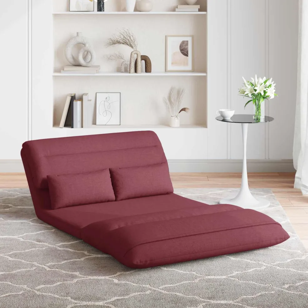 vidaXL Verstelbare vlo stoelen Wijnrood Stof