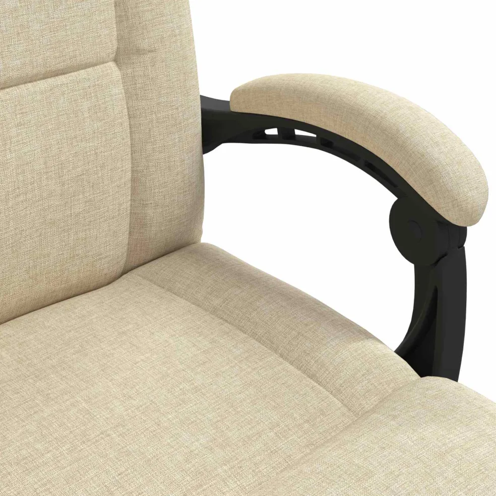 vidaXL Verstelbare vlo stoelen Crèmekleurig Stof