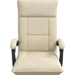 vidaXL Verstelbare vlo stoelen Crèmekleurig Stof