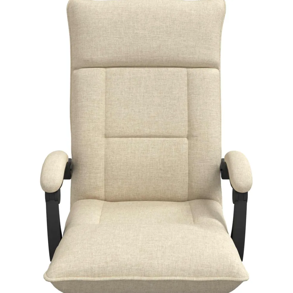 vidaXL Verstelbare vlo stoelen Crèmekleurig Stof