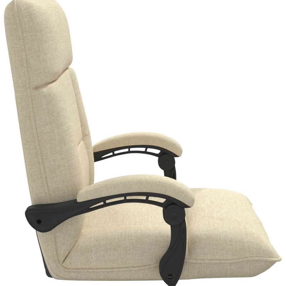 vidaXL Verstelbare vlo stoelen Crèmekleurig Stof