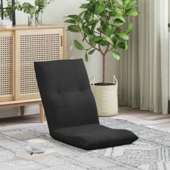 vidaXL Verstelbare vlo stoelen Zwart Fluweel