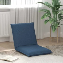 vidaXL Verstelbare vlo stoelen Blauw Stof