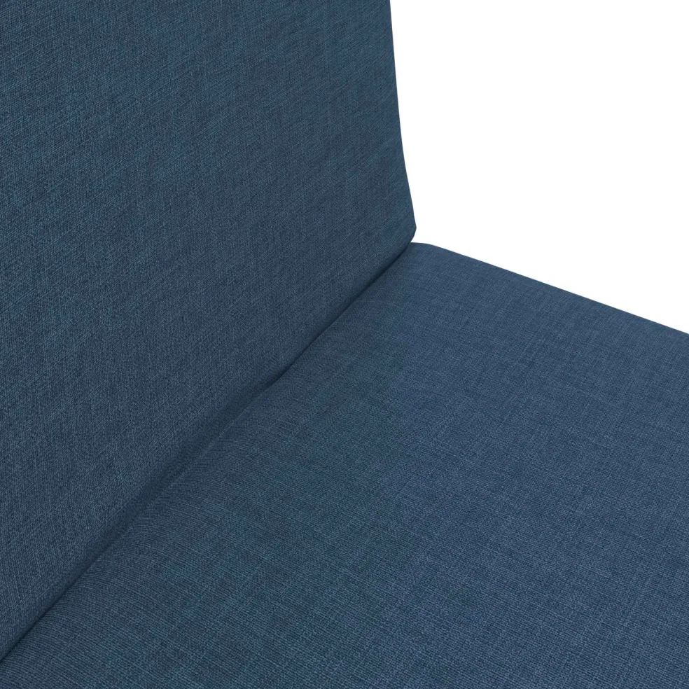 vidaXL Verstelbare vlo stoelen Blauw Stof
