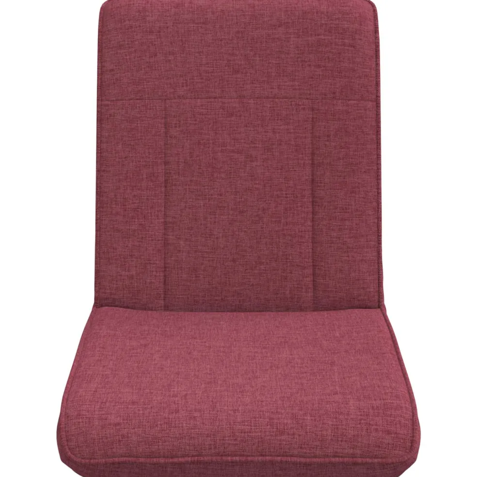 vidaXL Verstelbare vlo stoelen Wijnrood Stof