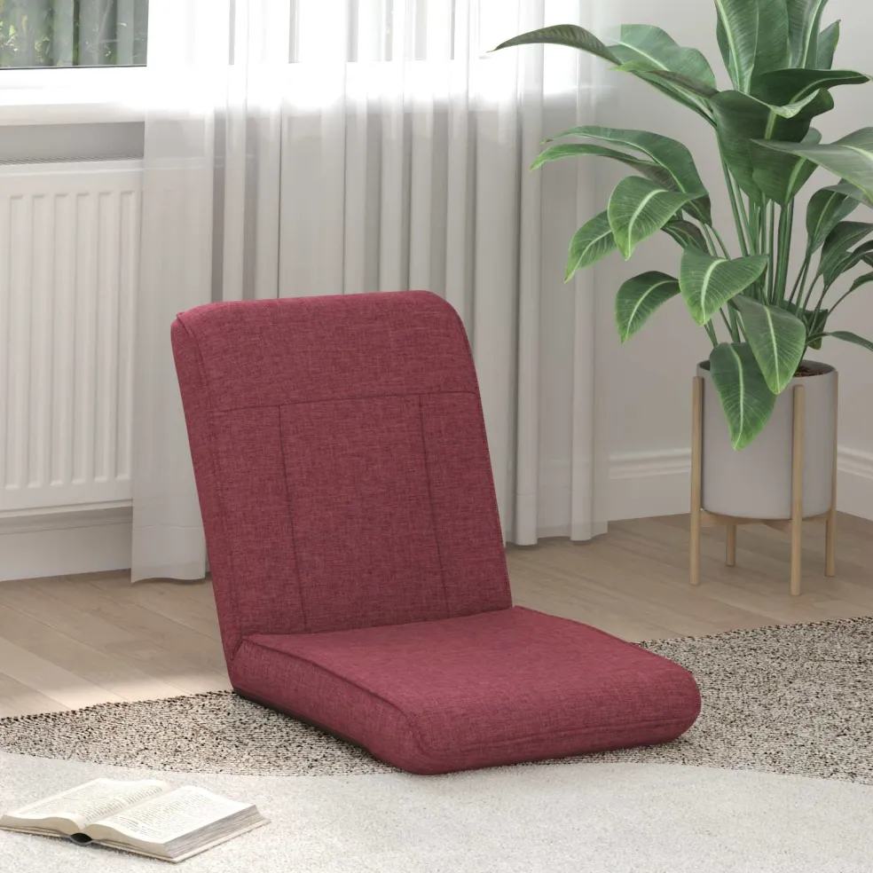 vidaXL Verstelbare vlo stoelen Wijnrood Stof