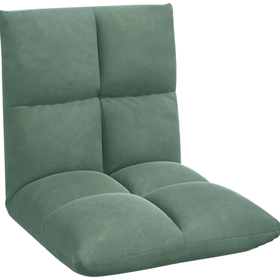vidaXL Verstelbare vlo stoelen Zeegroen Fluweel