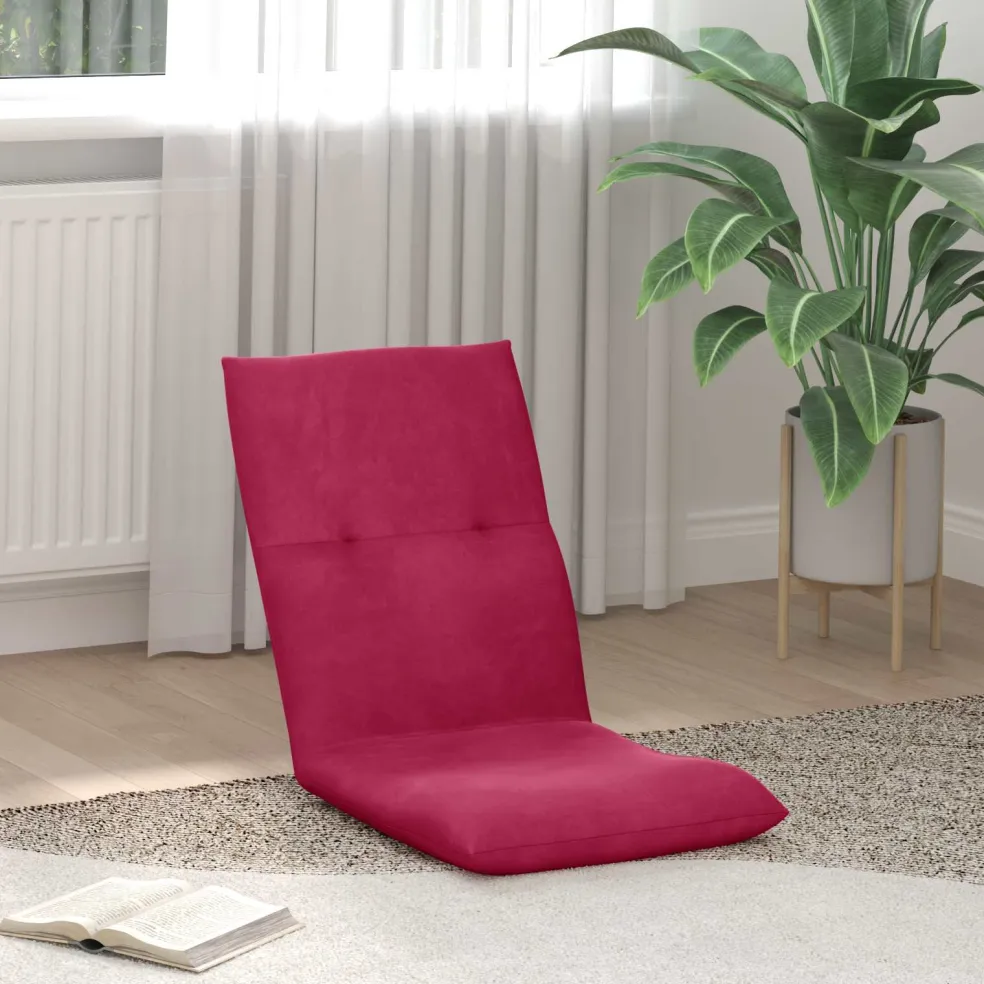 vidaXL Verstelbare vlo stoelen Wijnrood Fluweel