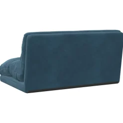 vidaXL Verstelbare vlo stoelen Blauw Fluweel