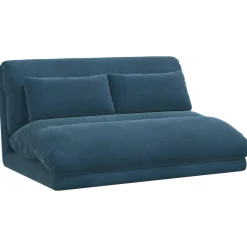 vidaXL Verstelbare vlo stoelen Blauw Fluweel