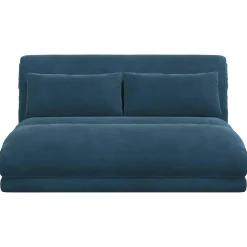 vidaXL Verstelbare vlo stoelen Blauw Fluweel