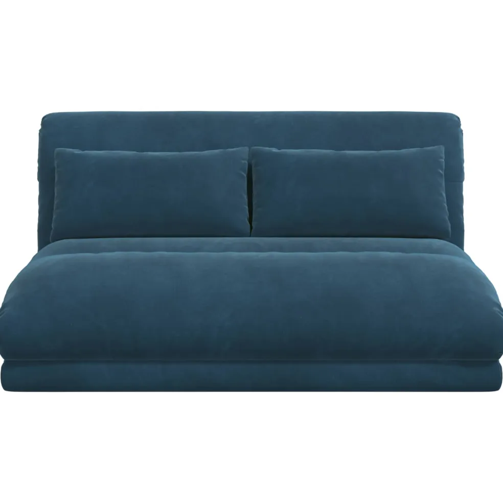 vidaXL Verstelbare vlo stoelen Blauw Fluweel