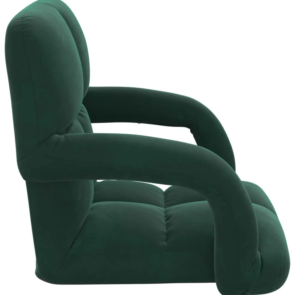 vidaXL Verstelbare vlo stoelen Donkergroen Fluweel