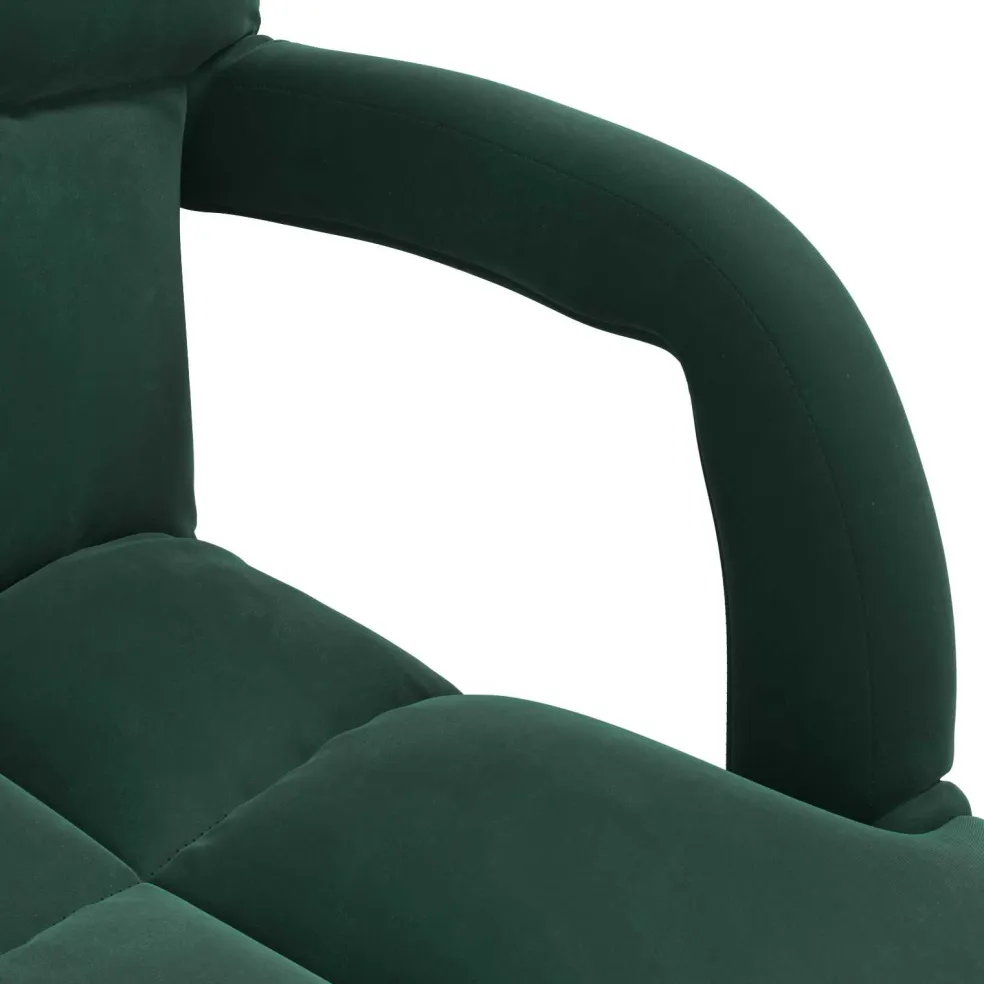 vidaXL Verstelbare vlo stoelen Donkergroen Fluweel