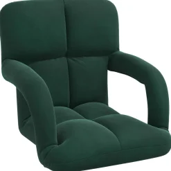 vidaXL Verstelbare vlo stoelen Donkergroen Fluweel