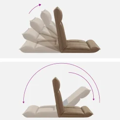 vidaXL Verstelbare vlo stoelen Cappuccino Kunstleer