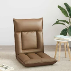 vidaXL Verstelbare vlo stoelen Cappuccino Kunstleer