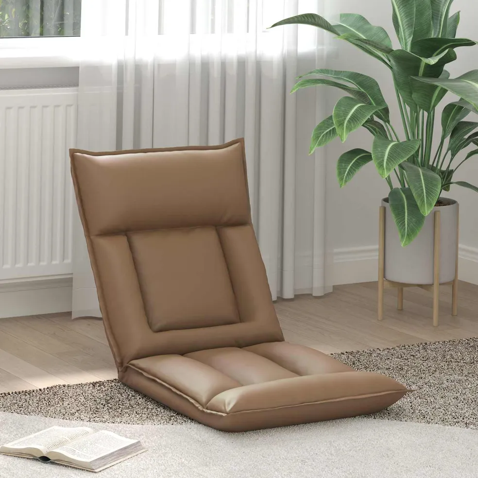 vidaXL Verstelbare vlo stoelen Cappuccino Kunstleer