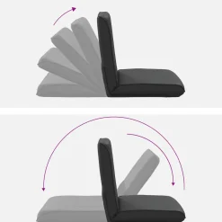 vidaXL Verstelbare vlo stoelen Crèmekleurig Kunstleer