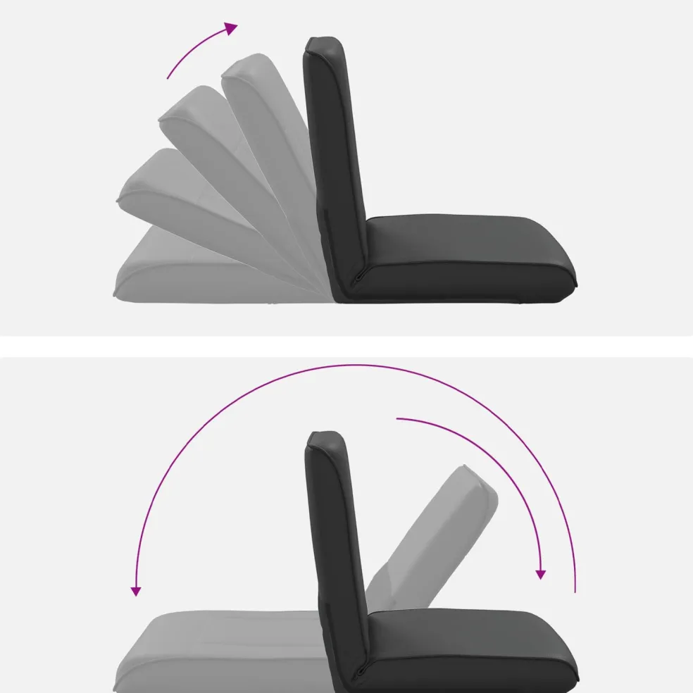 vidaXL Verstelbare vlo stoelen Crèmekleurig Kunstleer