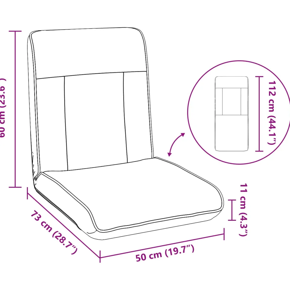 vidaXL Verstelbare vlo stoelen Crèmekleurig Kunstleer