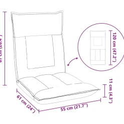 vidaXL Verstelbare vlo stoelen Grijs Kunstleer