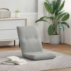 vidaXL Verstelbare vlo stoelen Lichtgrijs Fluweel