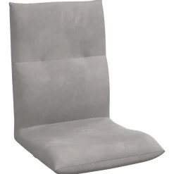 vidaXL Verstelbare vlo stoelen Lichtgrijs Fluweel