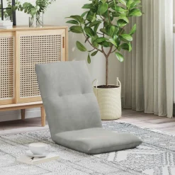 vidaXL Verstelbare vlo stoelen Lichtgrijs Fluweel