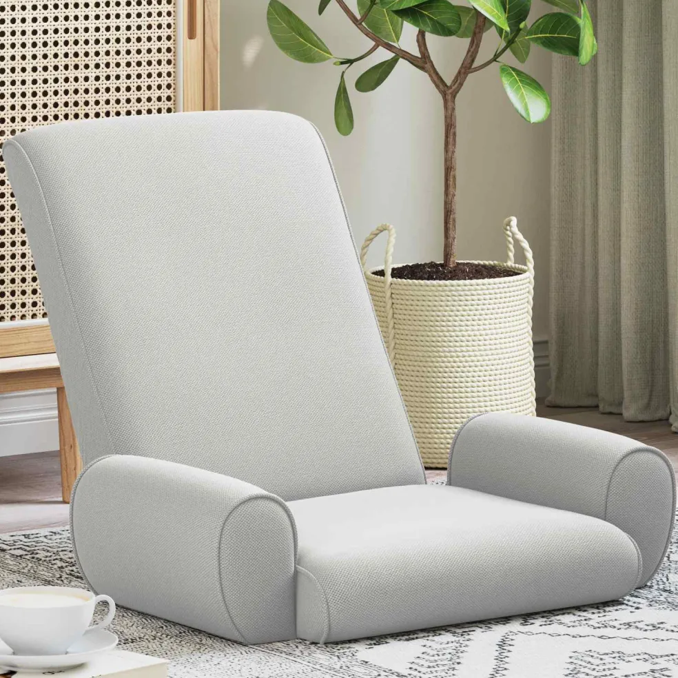 vidaXL Verstelbare vlo stoelen Lichtgrijs Grove Fluweel